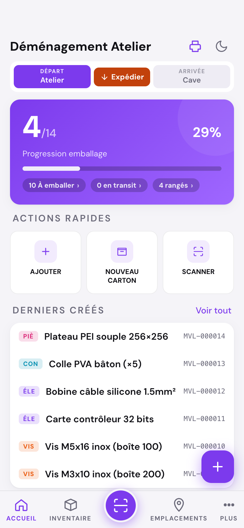 Movly — Tableau de bord