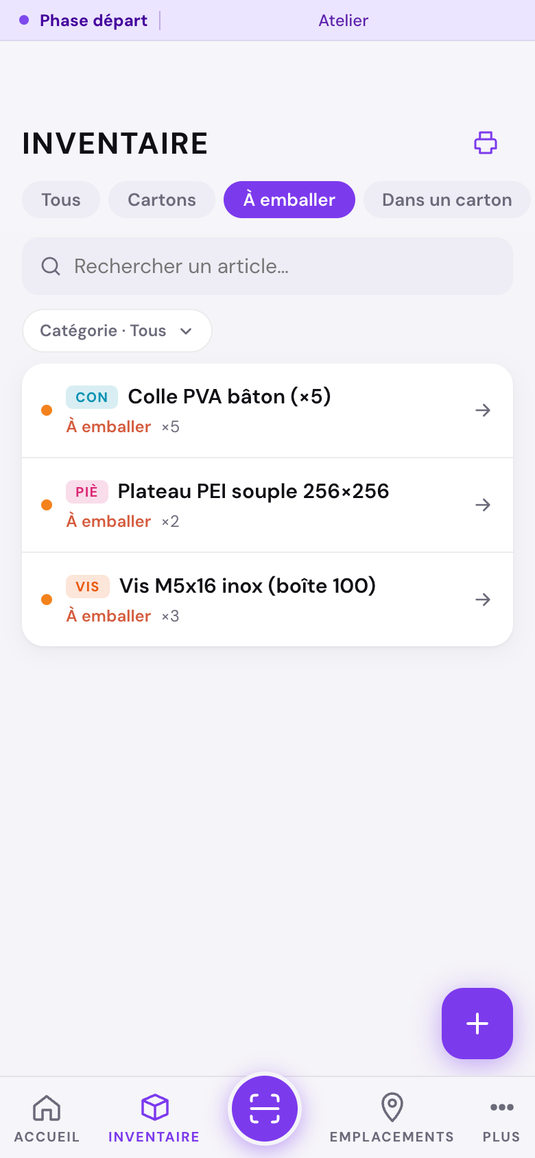 Movly — Inventaire